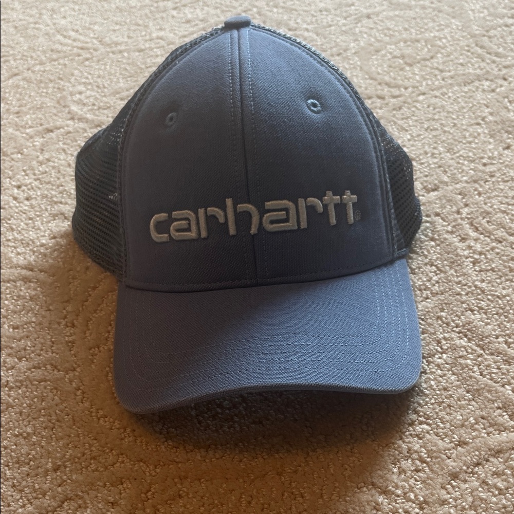 Carhartt Light Blue Mesh Back Cap with Logo Embroidery